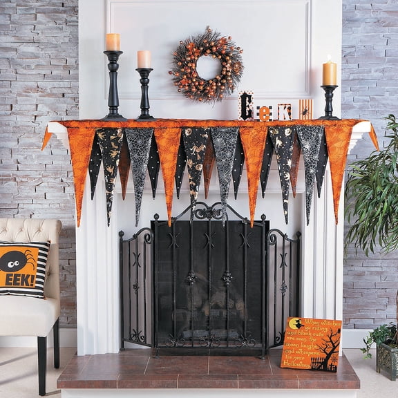 Halloween Mantel Scarf - Home Decor - 1 Piece