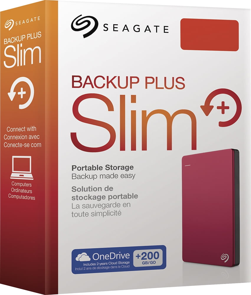 Seagate Backup Plus Slim 2TB USB 3.0 Portable External Hard