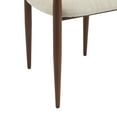 thumbnail image 4 of Noble House Minimalist Fabric Upholstered Dining Chairs with Metal Frame, Walnut+Black, Set of 2, 4 of 9