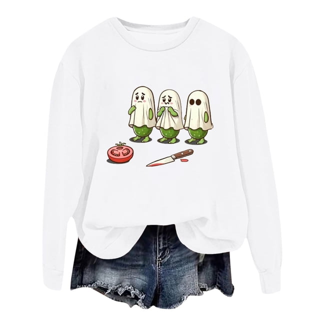 Chandail à Capuche pour Femmes Imprimé Lettre Col Rond Haut Doux Confortable Décontracté Manches Longues pour Automne Hiver Mode