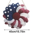 thumbnail image 2 of Ouuluon 4th of July Patriotic Teardrop Wreath Red White Blue Wreath for Memorial Day Independence Day Outdoor Decor, 2 of 4