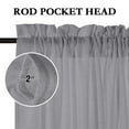 thumbnail image 2 of PrimeBeau Natural Linen Blended Rod Pocket Curtains Privacy Added Semi Sheer Window Curtain Drapes Textured Flax Curtains(52" W x 63" L, Dove), 2 of 4