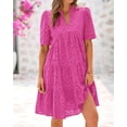 thumbnail image 4 of Vestido casual BTFBM para mujer, bohemio, verano, resort, cuello en V, 2025, 4 of 9
