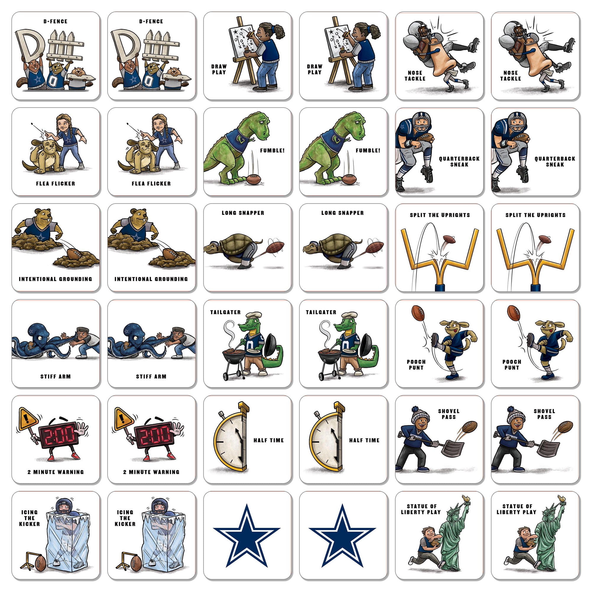 Dallas Cowboys Licensed Memory Match Game