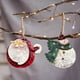 thumbnail image 2 of Colgante de árbol de Navidad, muñeco de nieve rechoncho de hierro vintage, figuras de Papá Noel, decoración colgante navideña, paquete de 4 (estilo aleatorio), 2 of 5