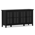 thumbnail image 3 of Simpli Home Artisan SOLID WOOD 66 inch Wide Wide 4 Door Storage Cabinet in Black, 3 of 12