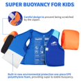 thumbnail image 5 of Gogokids Kids Swim Vest with Strong Buoyancy, Toddler Flotation Jackets with Armbands, Child Swimming Aid for 20-50 Pounds Girls and Boys Children (2-6 Years), Orange, 5 of 7