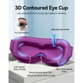 thumbnail image 6 of 3D Weighted Eye Mask for Sleep | 100% Blackout | Sleep mask for your eyes | Adults Women & Men | Purple, 6 of 10