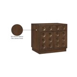 Meridian Furniture Compass Brown Oak Veneer Night Stand - Walmart.com