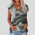 thumbnail image 1 of SMihono Womens Tops Été Habillé Casual Femmes Causal Manches Courtes Col Rond Imprimé Chemisier Pull Tops T-shirt T-shirt Oversize T-shirt pour Femmes, 1 of 8