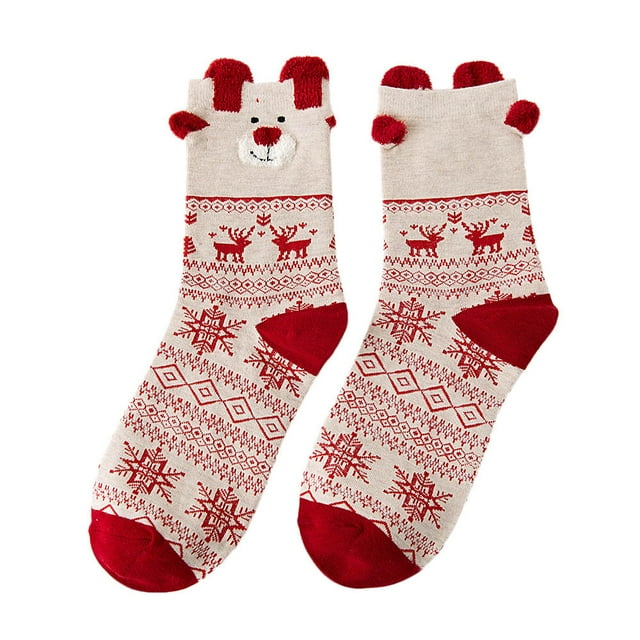 MZXELPRJD Chaussettes Invisibles Femmes Chaussettes de Noël en Coton Multicolores Chaussettes d'Hiver, Chaussettes de Course Femmes