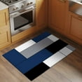 thumbnail image 3 of Navy Blue Black Grey Bathroom Rug Washable 2x3 Entryway Rug Non Slip Modern Irregular Geometric Abstract Front Door Mat Low Pile Indoor Doormat Throw Floor Carpet for Kitchen Bedroom Entrance, 3 of 8