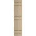 thumbnail image 2 of Ekena Millwork 11"W x 84"H Rustic Two Board Joined Board-n-Batten Rough Cedar Faux Wood Shutters (Per Pair), Primed Tan, 2 of 11