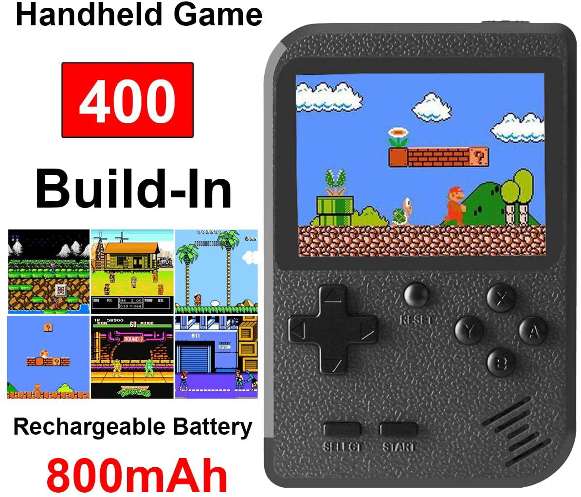 400 Games in 1 Build Video Console Games Kids Games 5Colors Retro Handheld Game