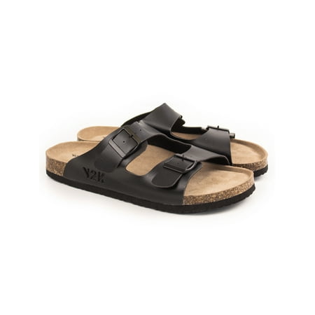 

Unisex Havana Sandal - Cork Footbed with 2 Adjustable Straps Black