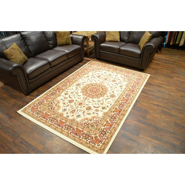 MILANO Traditional Floral 5x8 5x7 Area Rug Persian Oriental 984 Beige