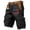 Black, variant on Mens Cargo Pants America 250 Years Anniversary Big and Tall Comfy Construction Work Shorts Plus Size Outdoor Casual 4th of July Shorts Multi Pockets(No Belt)