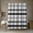thumbnail image 4 of Creative Products Gray Chunky Stripes 71x74 Shower Curtain, 4 of 7