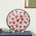 thumbnail image 4 of Yayeee Wall Clock Battery Operated 9.5" Silent Quartz Non-Ticking for Living Room Decor, Cherries Pattern, 4 of 8