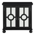 thumbnail image 2 of Modern Traditional Wooden Chest, Antique Black, Mirror Doors, For Bedroom Storage Accent Wood, Interior, 2 of 3