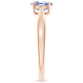 thumbnail image 3 of Angara Natural 0.45 Ct. Tanzanite with Diamond Classic Ring in 14K Rose Gold for Women (Ring Size: 3.5), 3 of 9