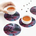 thumbnail image 5 of Kdxio Gothic Red Skull Cemetery Funny Coasters,4 Pcs Leather Coasters,Housewarming Gifts,Protect Furniture from Water Marks Scratch and Damage, 5 of 6