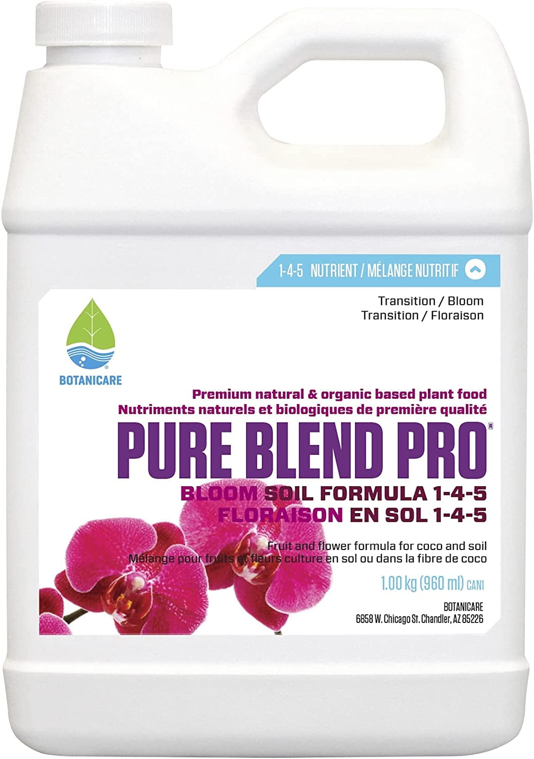 Botanicare Pure Blend Pro Bloom Soil Nutrient 145 Formula, 1Quart