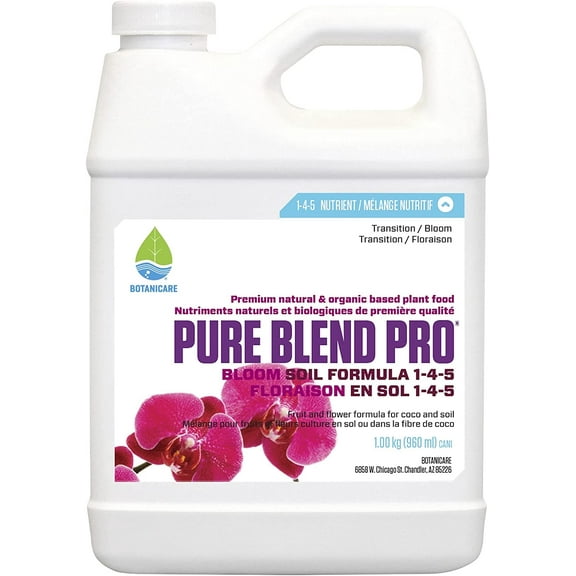 Botanicare Pure Blend Pro Bloom Soil Nutrient 1-4-5 Formula, 1-Quart