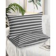 thumbnail image 2 of Boho Black Stripe Pillow Covers Standard Size 2 Pack, Abstract Geometric White Minimalist Soft Bed Throw Pillowcases Breathable Cooling Long Lumbar Body Pillow Sham Cover for Bed Sofa 20''x26'', 2 of 7