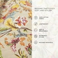 thumbnail image 3 of Lush Decor Dolores Reversible Cotton Quilt Set, 3 Piece Set, King, Neutral & Multi - Soft Tropical Bedding Set - Floral & Bird Quilt - Cottage, Maximalist & French Country Bedroom Decor, 3 of 9