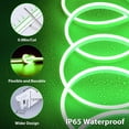 thumbnail image 3 of LED Neon Rope Light, Green 12V Silicone Neon Rope Light, 16.4Ft/5M Waterproof Flexible DIY Cuttable LED Strip Lights for Bedroom Party Festival Indoor Outdoor Decoration (Power Adapter not Included), 3 of 7