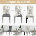 thumbnail image 4 of Printed Dining Room Chair Covers Set of 6, Stretch Kitchen Chair Covers Washable Parsons Chair Slipcover Removable Dining Chair Protectors for Hotel,Ceremony(Flower Pattern3), 4 of 6