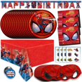 thumbnail image 1 of Kit de cumpleaños de Spiderman para 16 personas, 1 of 6
