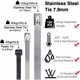thumbnail image 3 of 500x7.9mm Metal Cable Ties, Silver Stainless Steel Cable Ties Heavy Duty Cable Ties - Zip Ties Metal - 120kg Resistance, Pack of 100, 3 of 4