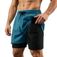 thumbnail image 2 of RFQWOVSR Mens Shorts 2 In 1 Running Athletic Shorts Loose Fit 5 Inch Breathable Outdoor Casual Summer Shorts XS, 2 of 6