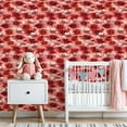 thumbnail image 3 of Flower Peel and Stick Wallpaper 23.6in x 9.8ft Red Pink Floral Delicate Blossoms Contact Paper Vinyl Waterproof Self Adhesive Wall Paper for Bedroom Shelf Cabinet Renter Friendly, 3 of 8