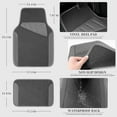 thumbnail image 2 of CAR PASS Waterproof Universal Fit Car Floor Mats, Car Mats Fit for SUV,Vans,sedans, Trucks,Set of 4pcs Car Carpet with Driver Heel Pad (All Gray), 2 of 6