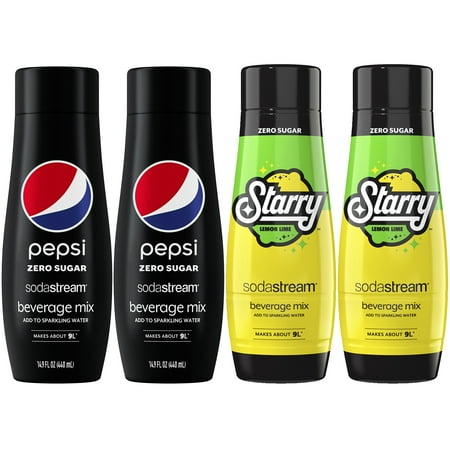 

SodaStream® Pepsi® Starry® Zero Sugar Beverage Mix Variety Pack 440ml Pack of 4