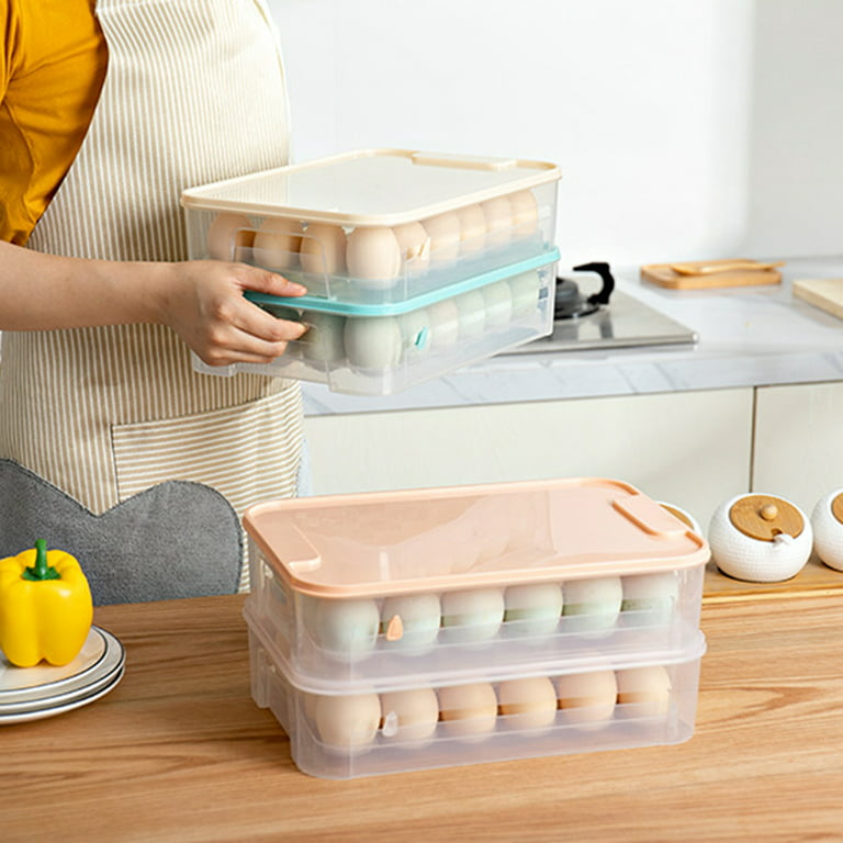 Egg Carton Refrigerator -Keeping Storage Box, Kitchen with Lid