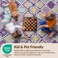 thumbnail image 4 of Design&I 3'x5' Ultra Soft Throw Mat, Purple Boho Grey Abstract Trellis Interlocking Lattice Motifs None Fluffy Washable Easy Care Indoor rug for Bedside Hallway, 4 of 7