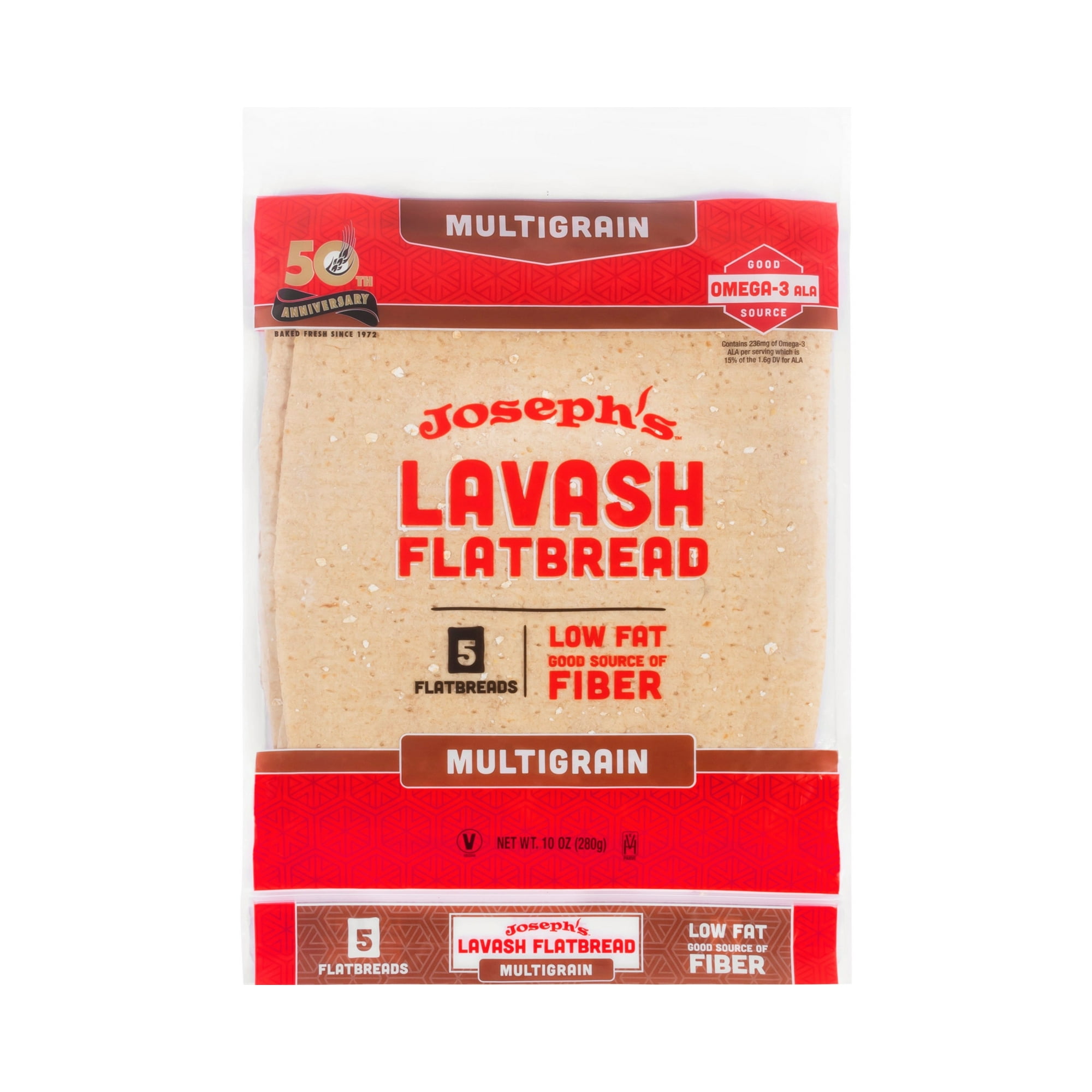 Joseph's Multigrain Flatbread Lavash, 5 Count 10 oz, Shelf-Stable