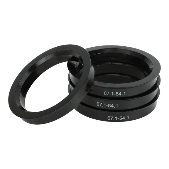 Unique Bargains Hub Centric Rings, 54.1mm ID 67.1mm OD Car Wheel Hubrings ABS Plastic Black, 4pcs