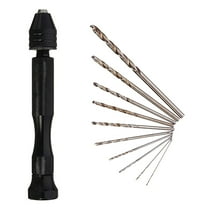 FNGZ Hnd Drill Clearance pc Chuck Drill Manual Twis Keyless Hand Kit Drilling Woodworking Bits 10 Office & Stationery Black