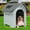 Gray, variant on Dextrus Durable Outdoor Dog House 39.4"L*33.5" W*37.8"H - Water Resistant Spacious Haven for Small, Medium, and Large Canines