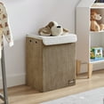 thumbnail image 4 of Collapsible Folding Corduroy Kids Plush Laundry Hamper Toy Storage - Brown/White Dog, 4 of 11