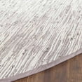 thumbnail image 5 of Safavieh Montauk Collection MTK753A Tapis de Zone en Coton à Franges Fait à la Main, 6' x 6' Rond, Argent, 5 of 5