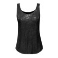 thumbnail image 6 of GPOECD Womens Summer Tank Tops Beaded Neck Sleeveless Blouse with Sparkly Design for Evening Wear Womens Camisole Black,XXL, 6 of 6