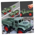 thumbnail image 4 of WEUVEB Inertia Truck Toy Model 2Pcs Green ABS Plastic Pull- for Children Home Entertainment, 4 of 8