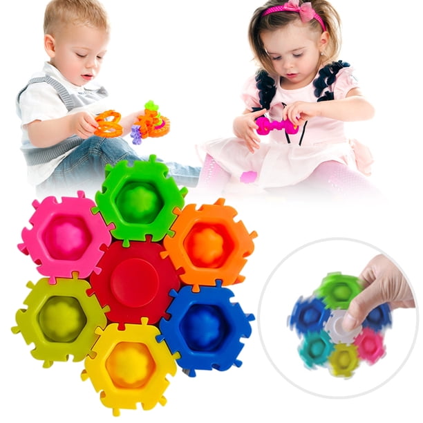 Presione Bubble Building Block Splicing Gyro Toy Juguetes Educativos Autismo Necesidades Especiales Stress Reliever Silicona Descompresión Juguetes Para Niños Y Adultos Kearding FN006512-00