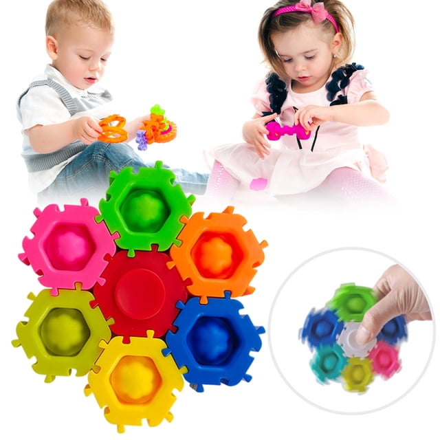 Presione Bubble Building Block Splicing Gyro Toy Juguetes Educativos Autismo Necesidades Especiales Stress Reliever Silicona Descompresión Juguetes Para Niños Y Adultos Speravity FN006512-00